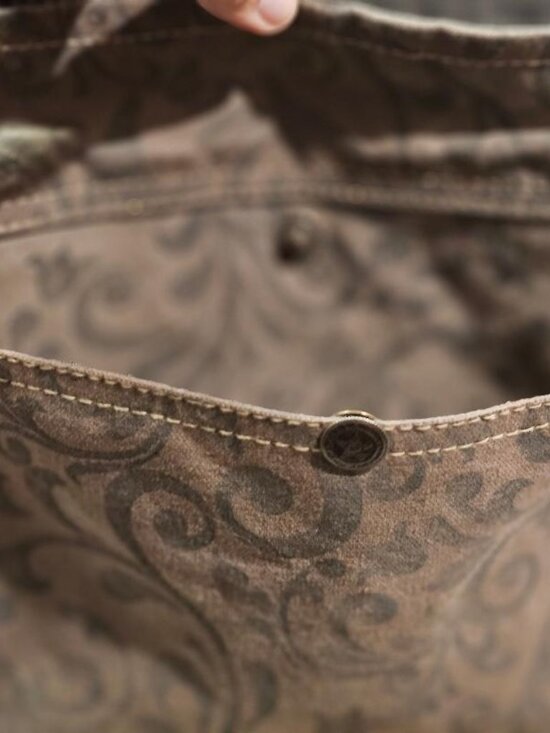 MYRA BAG BROWN CANVAS SHOULDER/CROSSBODY - Picture 6 of 11